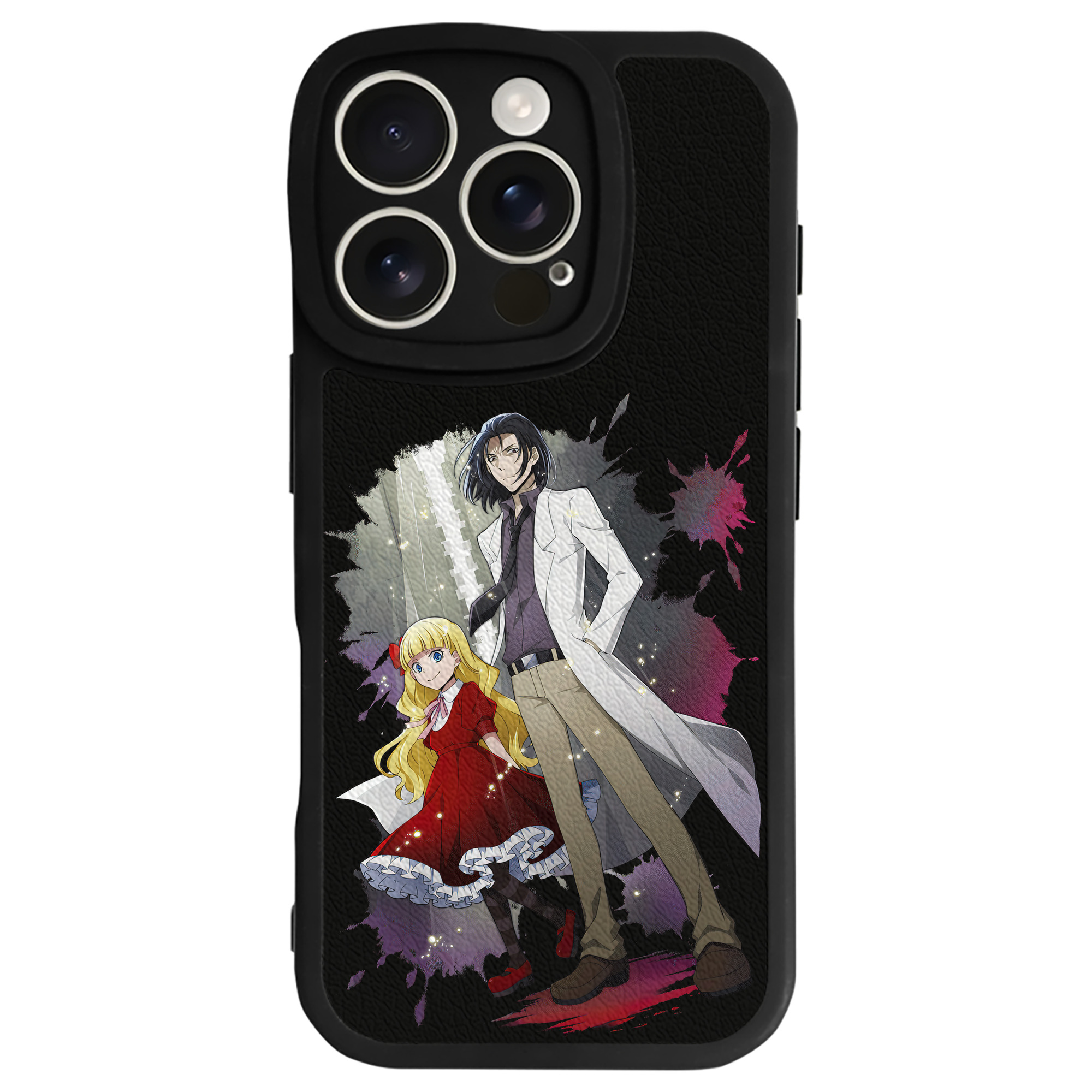 （画像用） 文豪ストレイドッグス Bungo Stray Dogs 【iPhone 16シリーズ対応】シリコンスマホケース（レザー調） 材質：シリコン